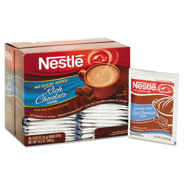 Nestlé® No-sugar-added Hot Cocoa Mix Envelopes, Rich Chocolate, 0.28 Oz Packet, 30-box freeshipping - TVN Wholesale